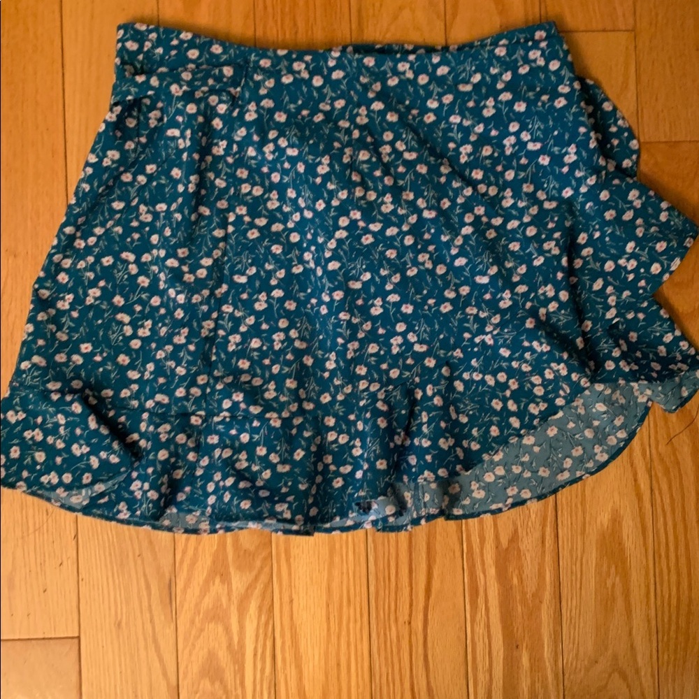 floral wrap skirt